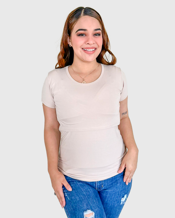 Polo Lactancia Sara Manga Corta