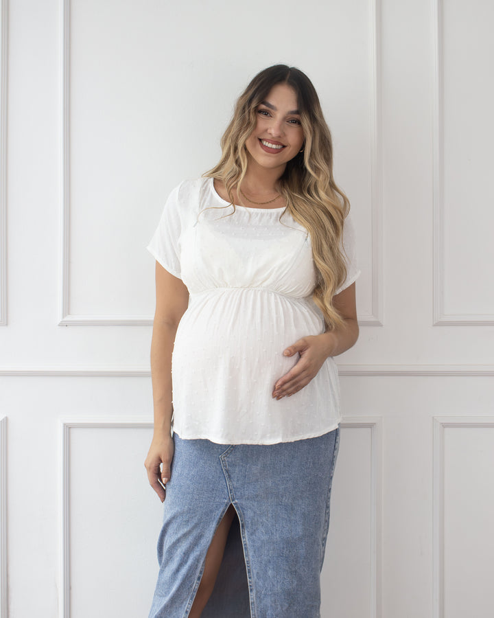 Blusa Lactancia Luana Manga Corta